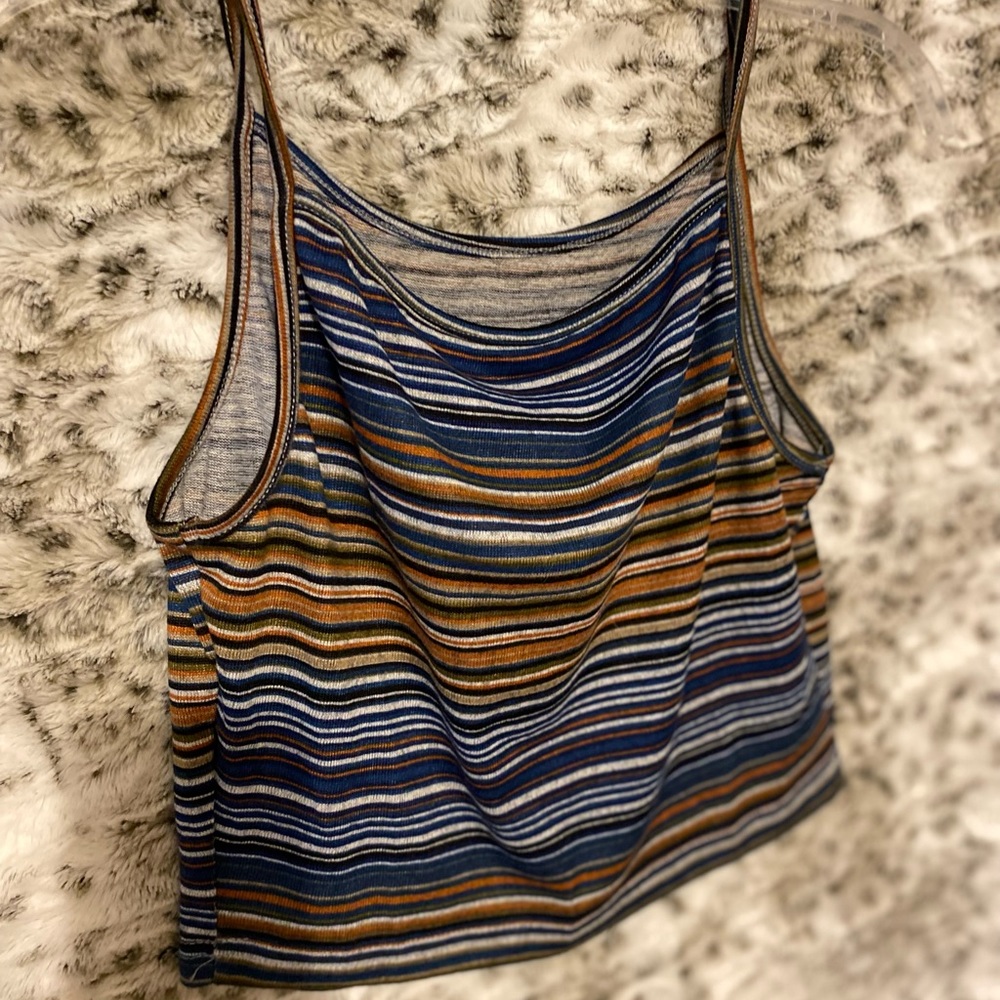 multi color spaghetti strap tank top